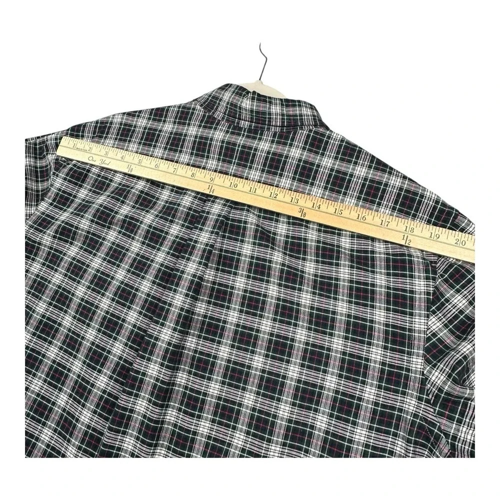 Polo Ralph Lauren Shirt Men XL Green White Black Red Tartan Plaid Classic Preppy